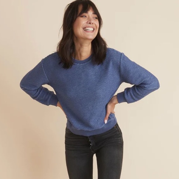 Marine Layer Birdseye crewneck pullover sweatshirt - Picture 9 of 10